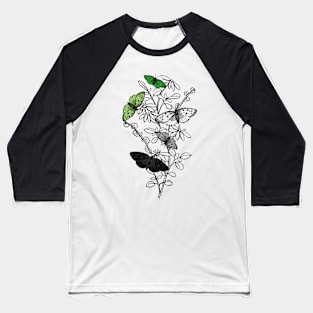 Aromantic Butterflies Baseball T-Shirt